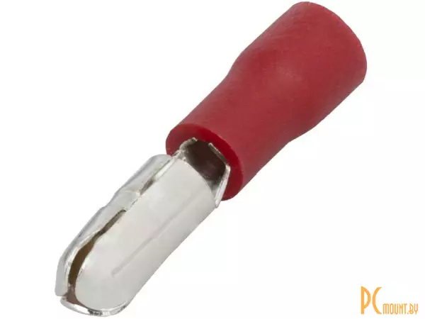 MPD1.25-156 red Клемма круглая изолированная, вилка 4мм красная