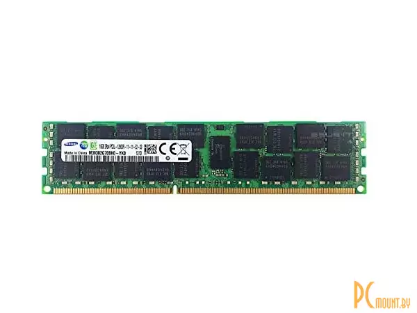 (б/у) DDR3, 16GB, PC12800(1600MHz), Samsung 2Rx4 PC3-12800R ECC REG (M393B1G70BH0-YK0)