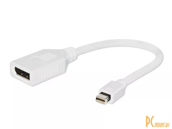 Переходник miniDP(m) to DP(f) Gembird A-mDPM-DPF-001-W white (Позволяет подключать DisplayPort монитор к мини-DisplayPort видео-выходу аппаратуры)