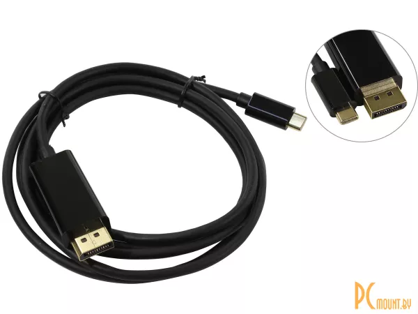 Кабель-адаптер USB-C(M) -> DisplayPort(M) VCOM CU422C-1.8M