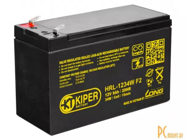 Источник бесперебойного питания UPS Аккумулятор Kiper HR-1234W F2 12V/9Ah